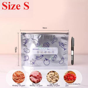 Combo 10 Túi Zip Nhôm Titan Đựng Thực Phẩm Tươi Sống Có Khoá Kéo Tiện Lợi Có Thể Tái Sử Dụng - HÀNG CÓ SẴN