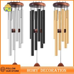 🎄【Special price】🎄Shao ท่อลมอลูมิเนียมคลาสสิกขนาด26นิ้วพร้อมป้ายแขวนทำจากไม้ระเบียงสวนระเบียงตกแต่งทางเดิน