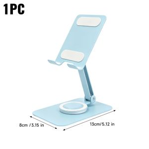 Foldable Metal Tablet Desktop Stand / 720 Rotation Adjustable Phone Holder / Portable Universal Bracket for Home Office Desk