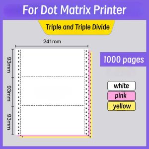 continuous forms computer printing carbonless paper 9.5"*11"/9.5"*5.5" for dot Matrix printer