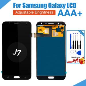 High Quality Touch Screen Digitizer Assembly for Samsung Galaxy J7 2015 SM-J700F LCD Display with Brightness Adjustable Feature and Gifts