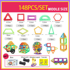 สถาปนิกของชุดบล็อกแม่เหล็กไฟฟ้าเกมกระเบื้องแม่เหล็ก 60pcs ของเล่นการศึกษาเด็กขนาดใหญ่ขนาดใหญ่