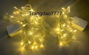 (Có Phích Nối Điện+Hộp Chỉnh Đèn Chớp Nháy) Dây Đèn Led Đom Đóm Fairy Light Trang Trí Tiệc Quấn Cây Thông Noel Mai Đào