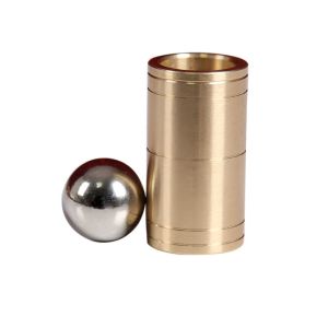 JITEN Steel Ball Ball Tube Magic Tricks Sink Down Close Up Mystery Brass Magic Easy to Learn Interesting Magic Balls Rises Falls Magician Toys