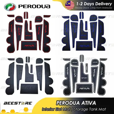 [NEW] Perodua Ativa Interior Slot Mat Rubber Mat Anti-slip Mat Accessories Bodykit Gear Up Aksesori Kereta 2022 Car Accessories 2021 2020 2019 2018