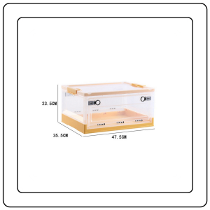 【JJ HOME】Heighten Plastic foldable stackable Organizer two side door open Extra big storage box faster delivery