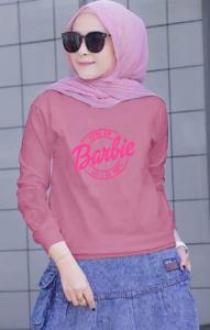 COLLECTION VICTORY BAJU ATASAN TRENDY BARBIE SWEET GIRL TERBARU LENGAN PANJANG-KAOS DISTRO CEWEK MASA KNI DAN TERLARIS( BISA COD)