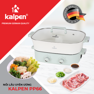 Bếp nướng lẩu 2 ngăn đa năng Kalpen 6.5L công suất 2200W bảo hành 2 năm