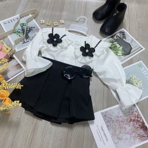 Bộ váy ren hoa đen bé gái hoa len 8-28kg Angel Baby Thời Trang Thiết Kế