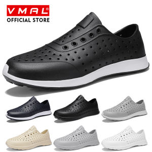 VMAL รองเท้าแตะผู้ชายและผู้หญิงสำหรับรองเท้าวุ้นฤดูร้อน Sepatu Kebun ชายหาดกลวงรองเท้าแตะสีลูกอมกันน้ำรองเท้าแตะชายหาดไซส์36-45