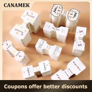 【 CANAMEK 】 50PCS White Folding paperboard adult childrens hair clip paperboard hair rope card hair ornament headdress packaging material