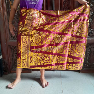 Kain kamen prada tari adat bali kain Satin untuk cowok pria