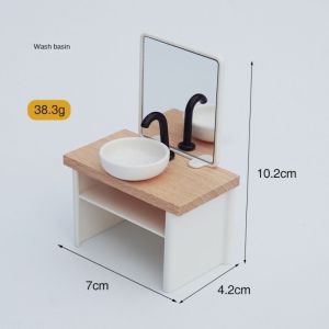 FOUNDTWO 1:12 Dollhouse Simulation Bathroom Toy Dollhouse Simulation 1/12 Dollhouse Simulation Toilet Model Cute Tub Dollhouse Miniature Bathroom Set Baby Pretend Toys
