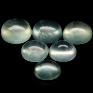 Natural Green Africa Prehnite 32.21 Cts. Oval Cut Transluscent Loose Gemstone