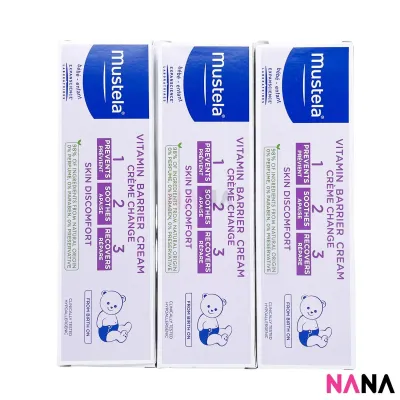 Mustela 1-2-3 Vitamin Barrier Cream 100ml x 3 (EXP:05 2027)