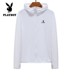 PLAYBOY Summer thin and loose fitting breathable sun protection clothing for men and women sports sun protection clothing for couples skin clothing for hiking fishing camping