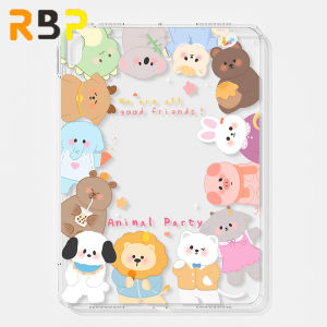 RBP  Ốp lưng đơn hình gấu sơn màu dễ thương bằng acrylic trong suốt cho iPad Pro 11 2020 2021 M2 thế hệ thứ 10 mới 2022 7th 2019 8th 9th gen 10.2 Air 4 air 5 10.9 inch mini 6 8.3 chống uốn không nắp vỏ cứng siêu mỏng và chống rơi