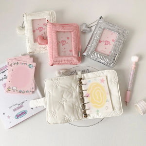 TSEVD แฟ้มเอกสารแบบหลวม ที่เก็บการ์ดภาพเกาหลี ของตกแต่งแขวน พร้อมพวงกุญแจรูปหัวใจ กระเป๋าใส่บัตร จอแสดงภาพแฟนๆ ดารา รูปภาพ กรอบรูปการ์ดภาพถ่าย ตกแต่งการ์ด