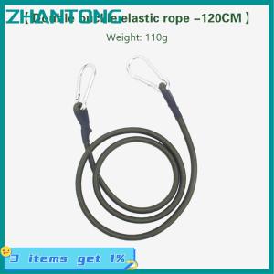 ZHANTONG 30 60 90 120cm Carabiner Elastic Rope Outdoor Camping Luggage Strap Clothesline Stretch Durable Camping Equipment Multifunction