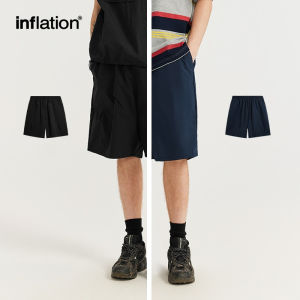 INFLATION brand mens youth double-sided workwear shorts for spring/summer 2024 new street loose fashion brand basic casual capris