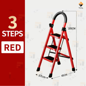 Home Folding Ladder 3/4/5/6 Steps Hagdan Carbon Steel Thicker Foldable Ladder Household Non-Slip Step ladder