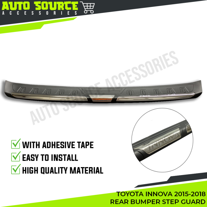 TOYOTA INNOVA 20152018 REAR BUMPER STEP GUARD MATT BLACK 2015 2016