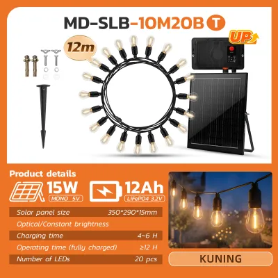 MODI MD-SLB 10M20B T LED String Lights Warm White 100% Quality Assurance Outdoor Patio Garden Lighting