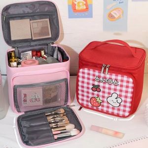 NAMSHEVA Cartoon Print Travel Toiletry Bag Large Capacity Zipper Wash Bag Cute Huge Cosmetic Bag