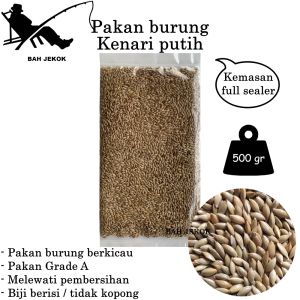 Pakan burung biji kenari untuk Kenari Finch Blackthroat Parkit Lovebird kualitas vita gacor (500gr)