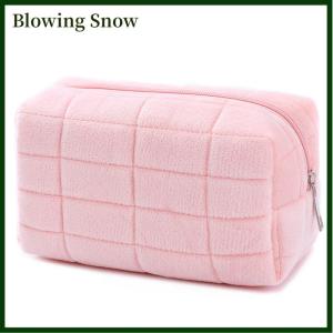Blowing Cute Fur Makeup Bag For Women Zipper Large Solid Color Cosmetic Bag Travel Cosmetic Bags Cute Mini Zipper Toiletry Bag