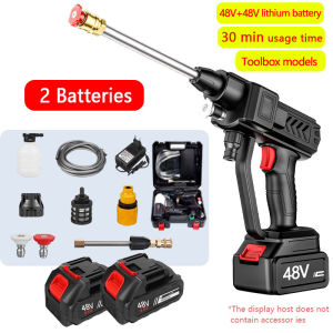 cordless car washer high pressure 25000kpa Water Gun 48V Lithium Battery 2 batteries 3 types of water output portable pressure washer pressure washer sale portable water pressure washer cordless pressure washer power spray pressure washer