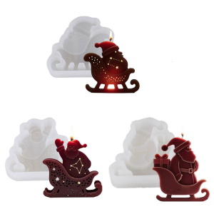 Santa clause khuôn silicon cho xà phòng đồ trang trí giáng sinh cho gia đình cấp khuôn silicon cho nhựa Epoxy