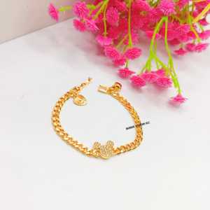 KALUNG TITANIUM ANAK DESAIN KEPALA MCKY PERMATA (1 SET) ANTI LUNTUR & ANTI KARAT (COD)