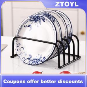 【ZTOYL】 5-Tier Kitchen Cutting Board Rack Carbon Steel Cutting Board Rack Kitchen Pot Lid Storage Rack - Kitchen Organizer And Storage