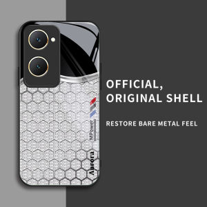 สำหรับ Vivo Y03 และ Vivo Y18 4G เคสศัพท์ป้องกันการตกแบบรังผึ้งสีเงิน มีสไตล์และบุคลิกภาพ