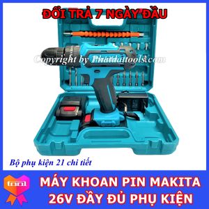Máy Khoan Pin MKT Có Búa - Kèm 24 Chi Tiết - Máy Khỏe Pin Trâu Sử Dụng Đa Năng - Bảo Hành 6 Tháng