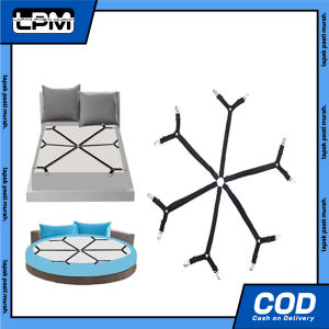 Pengait Sprei Kasur Penjepit Sudut Sprei Anti Geser Pengait Ujung Sprei Besi 6 Cakar 12 Klip HM1059