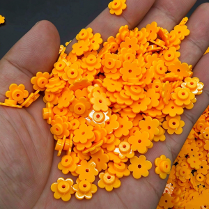 BEAUTYLADIES 10mm 6 Petal Flower Particles 100g Crunchy Slime Fillers Stuffing Building Blocks Colorful Pinch Squeeze Ball Fillers Craft Accessories
