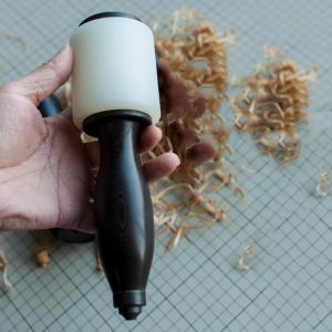 btnx Professional Ergonomic Nylon Hammer with G10 Handle Leather Engraving Hammer DIY Leather Crafting Punch Tool 560G 7P3H9