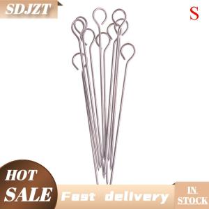 SDJZT 10 cái thịt ngỗng tròn nướng xiên que thép không gỉ BBQ kim