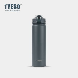TYESO 20oz/25oz Vacuum Insulated Tumbler Thermo Flask Wide Mouth Water Bottle with Handle/Straw TS-8770C/8771C