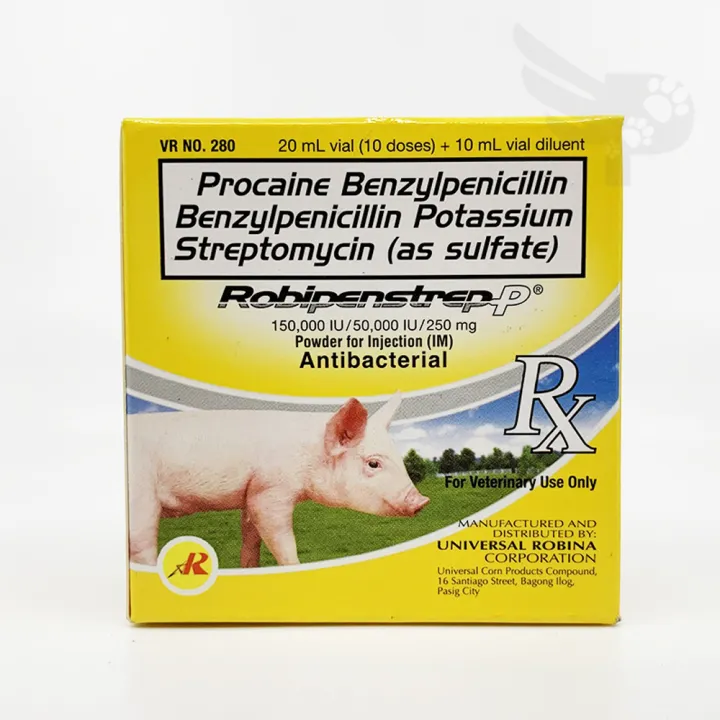 Robistrep ROBIPENSTREP P 150,000IU/50,000IU/250mg FOR 10doses - Antibacterial for ...