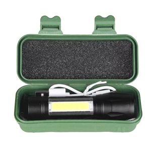 Senter Mini XPE COB LED Zoom Super Terang Lampu Pencahayaan Mini Untuk Camping
