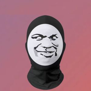 (Ready Stock) Funny Abstract Emoji Pack Mask Prank Human Face Mask Picture Head Hood Cover Riding Sun Protection 3D