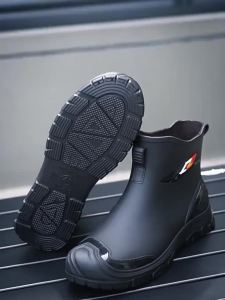 OTA for men rain boots non-slip waterproof fashion rain boots kitchen work short tube water shoes