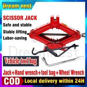 Red 3T/4T Mechanical Scissor Jack for All Cars for Wheel Nut/Bolt Jack Hydraulic for Car Heavy Duty