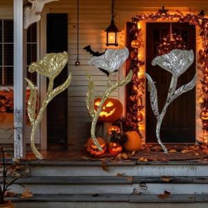 Hmeme เข็มกลัดดอกไม้ใบไม้โลหะขนาดใหญ่วินเทจสำหรับผู้หญิงชุดสูทแฟชั่นเกินจริงสำหรับผู้หญิงเครื่องประดับสำหรับงานเลี้ยงของขวัญ