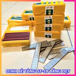 Đinh ST18 dẹt dùng cho máy bắn đinh bê tông STARKER ST18  hộp 1400 đinh