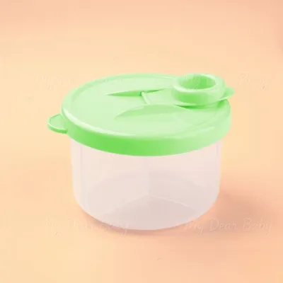 300ml 3-Compartment Portable Baby Formula Dispenser Airtight Leakproof Milk Powder Container Multi-Purpose Infant Snack & Dry Food Storage Box for Travel Outdoor