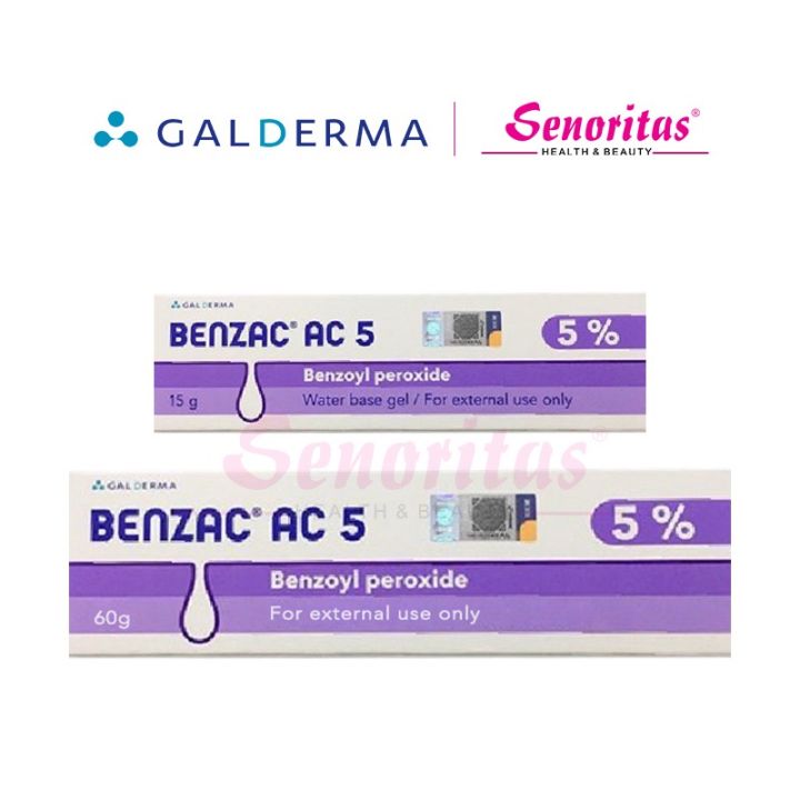 ♧GALDERMA Benzac AC 5 Water Base Gel (15g 60g)♔ Lazada